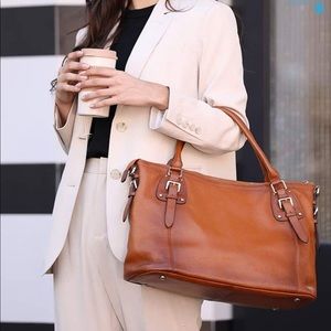 Kattee Women's Genuine Leather Handbags Shoulder